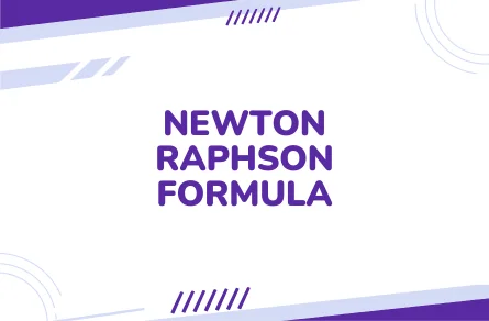 Newton Raphson Formula